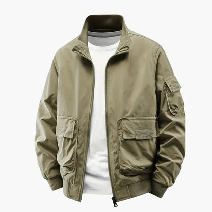 BerlinGlamour | Geribbeld bomberjack met rits voor heren 0