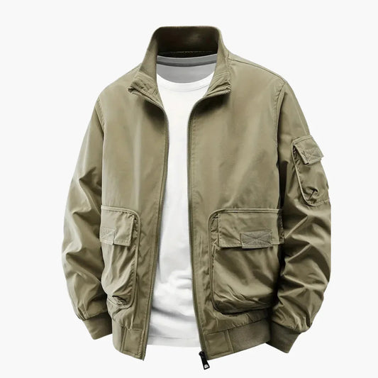 BerlinGlamour | Geribbeld bomberjack met rits voor heren 0