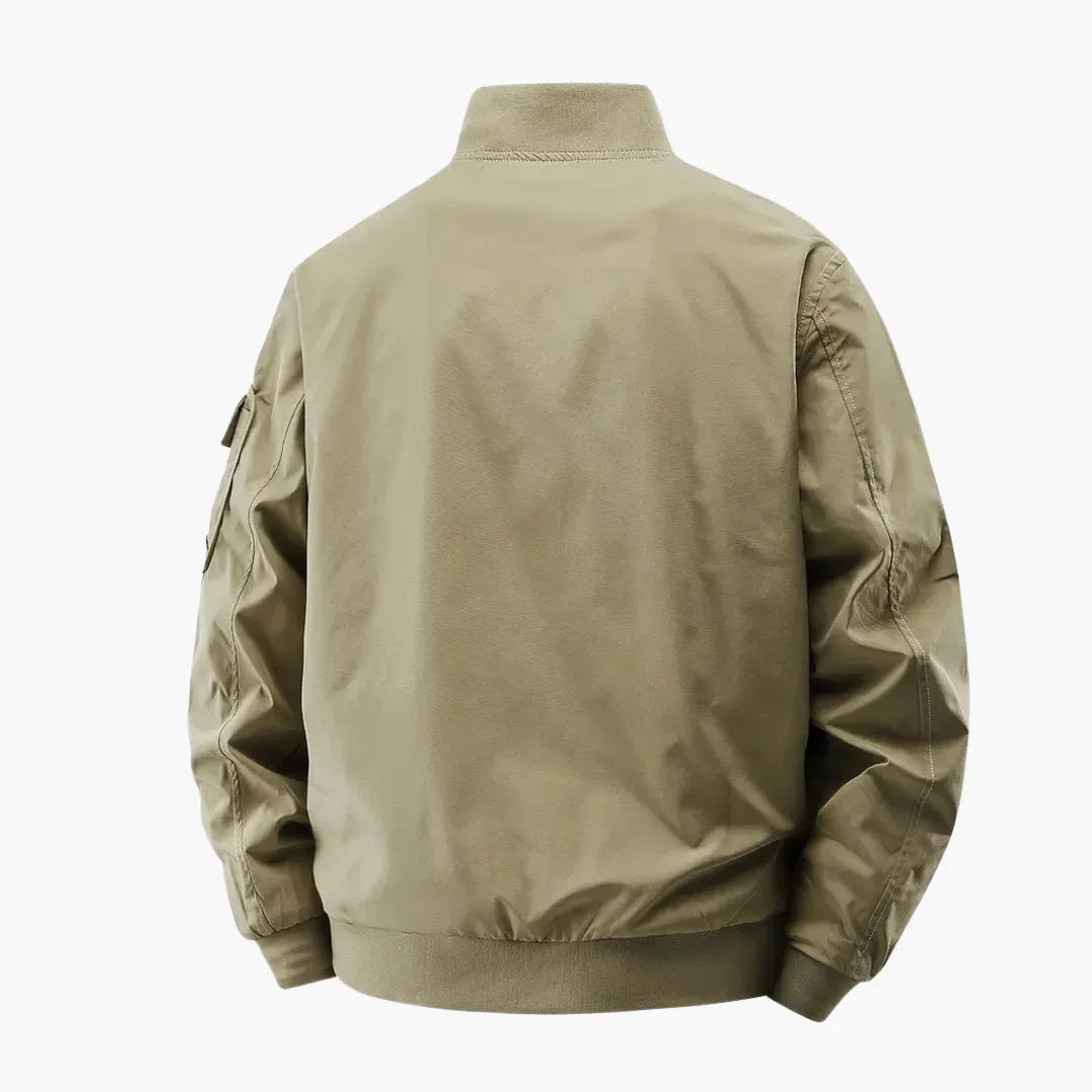 BerlinGlamour | Geribbeld bomberjack met rits voor heren 1