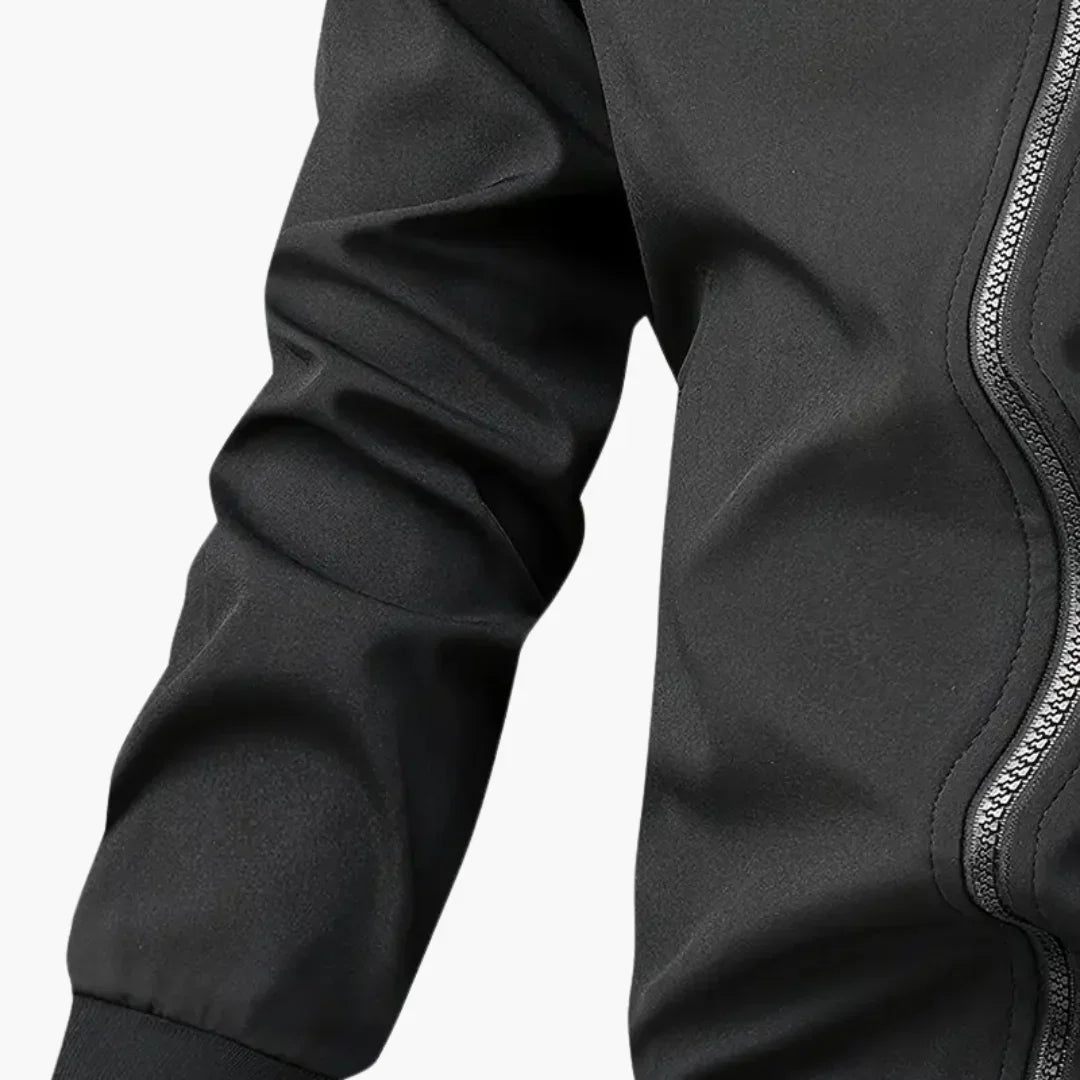 BerlinGlamour | Geribbeld bomberjack met rits voor heren 3