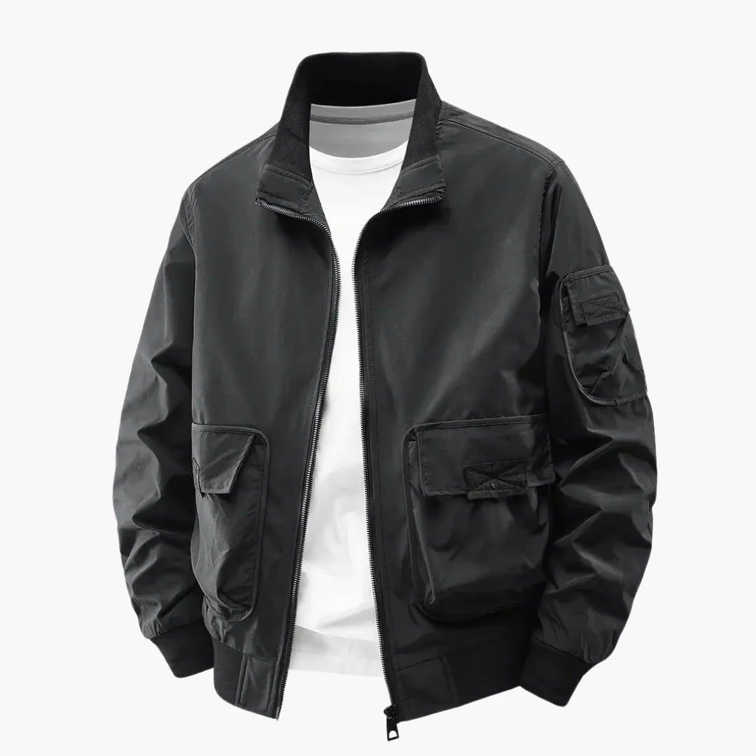 BerlinGlamour | Geribbeld bomberjack met rits voor heren 9