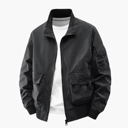 BerlinGlamour | Geribbeld bomberjack met rits voor heren 9