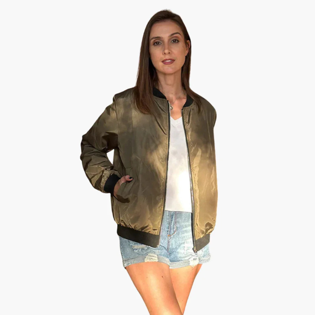 BerlinGlamour | Geribbeld bomberjack voor dames 4