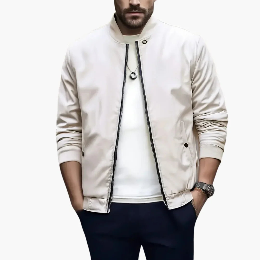 BerlinGlamour | Geribbeld bomberjack voor heren 5