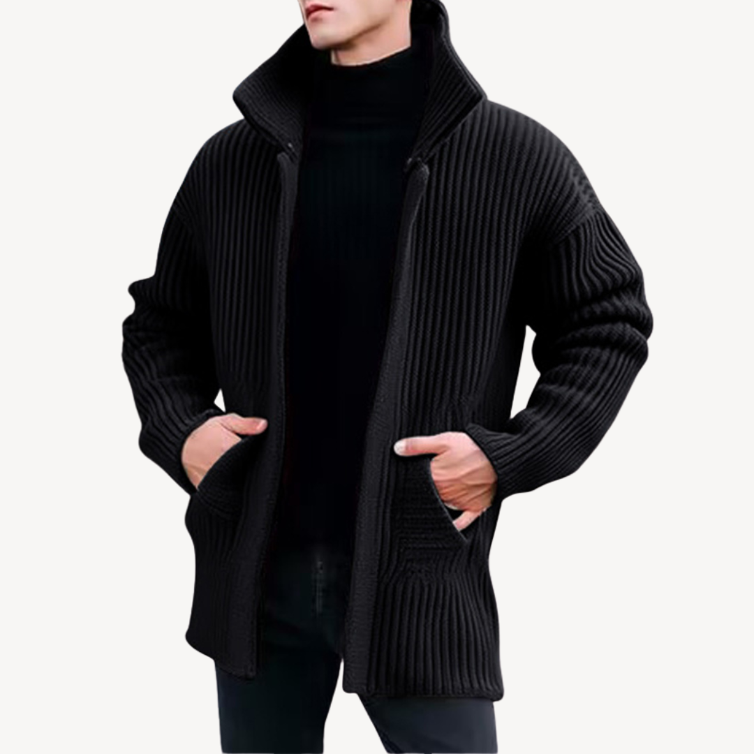 BerlinGlamour | Geribbeld gebreid vest voor heren 0