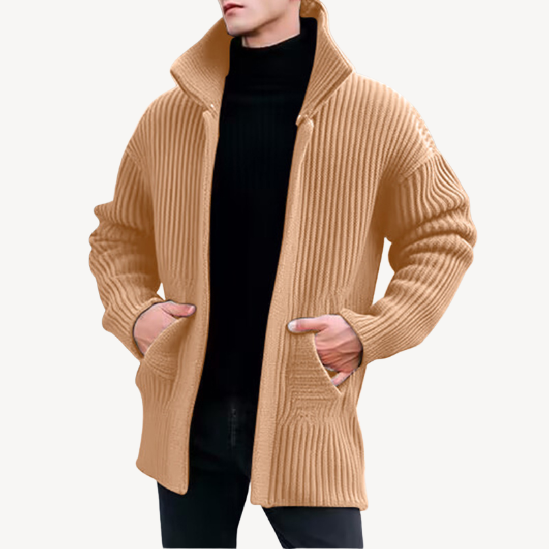 BerlinGlamour | Geribbeld gebreid vest voor heren 1