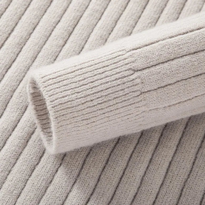 BerlinGlamour | Geribbelde trui met kwartrits voor heren 5