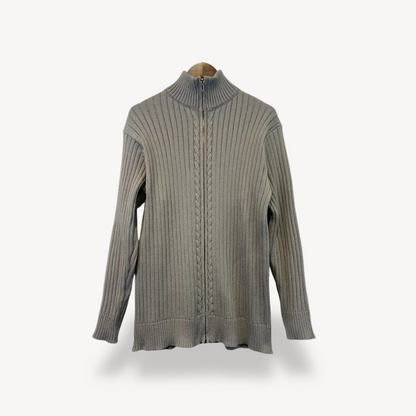 BerlinGlamour | Geribbelde trui met rits voor heren 4