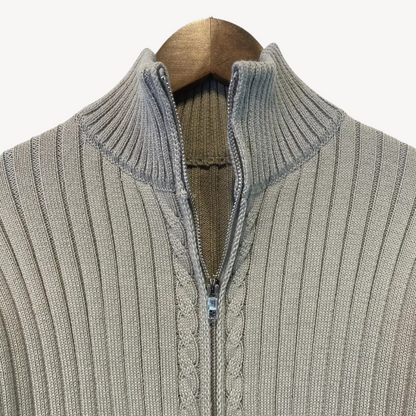 BerlinGlamour | Geribbelde trui met rits voor heren 5