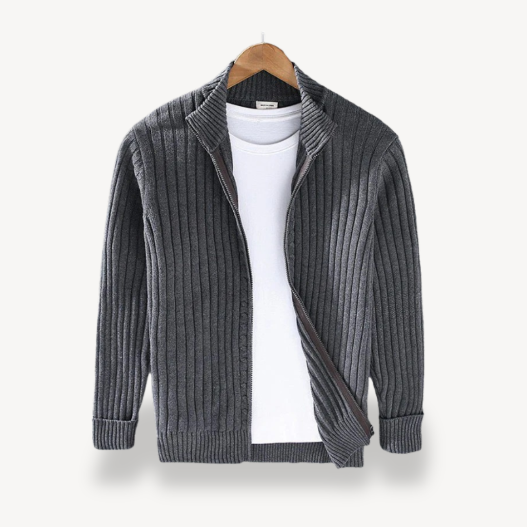 BerlinGlamour | Gestreept vest met rits voor heren 2