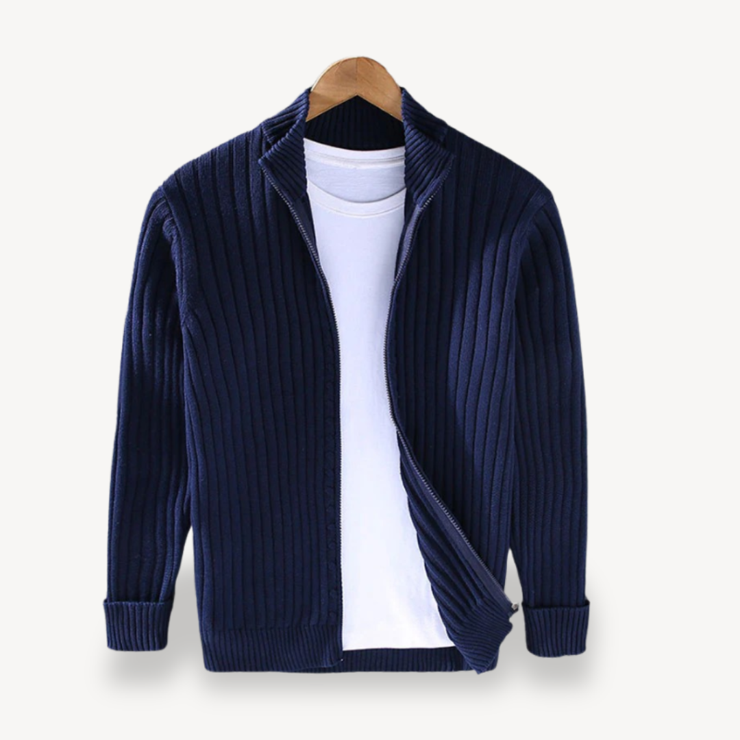 BerlinGlamour | Gestreept vest met rits voor heren 3