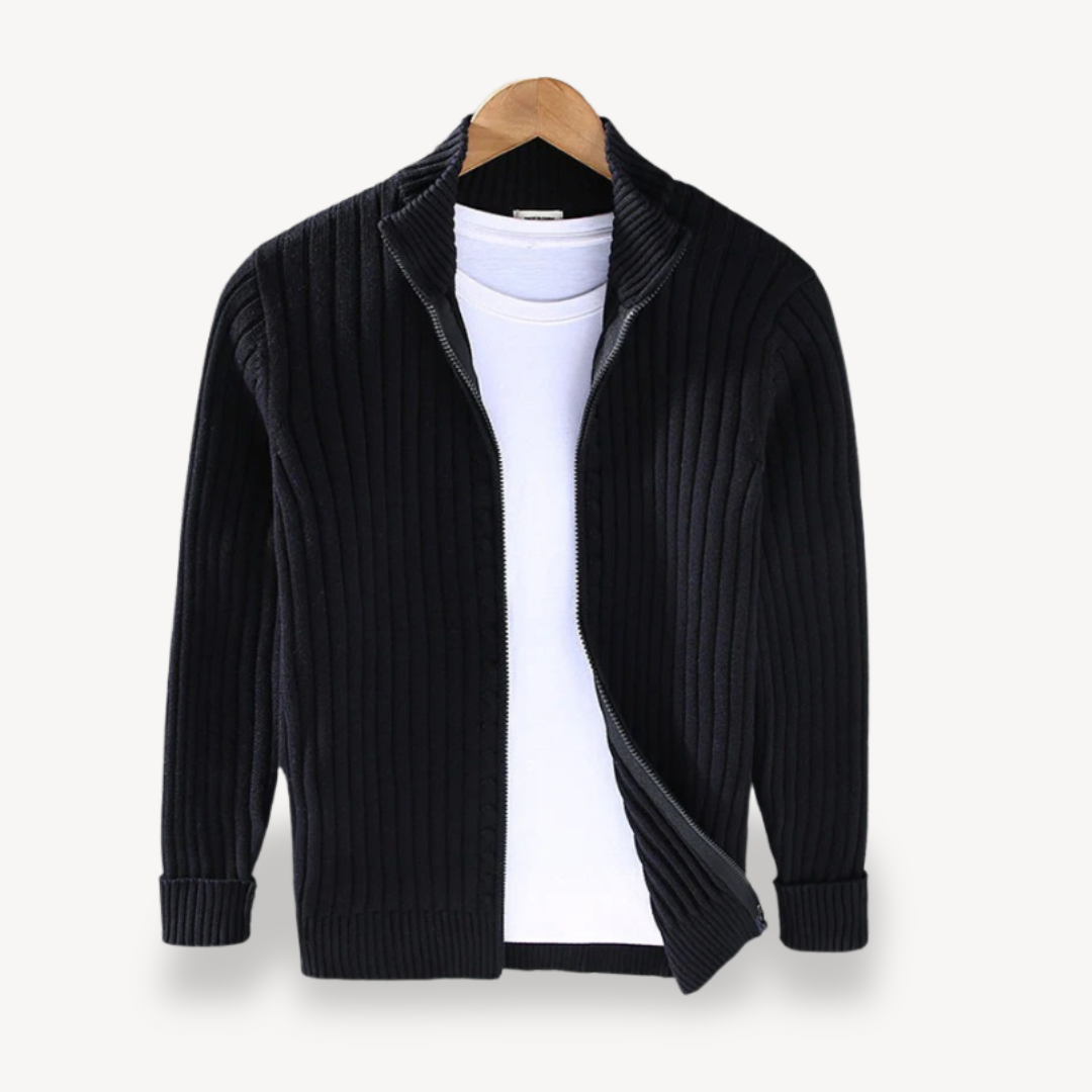 BerlinGlamour | Gestreept vest met rits voor heren 4