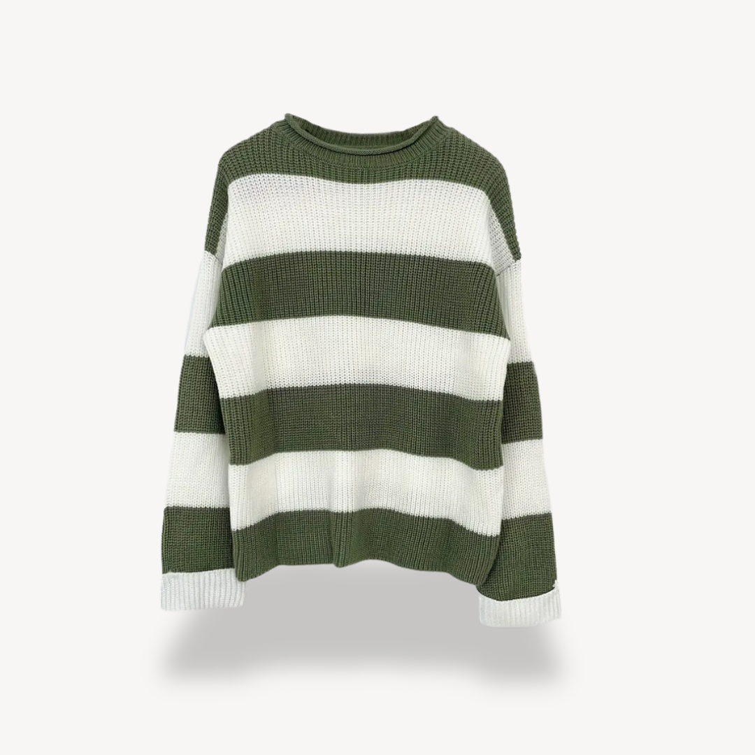 BerlinGlamour | Gestreepte oversized trui voor dames 3