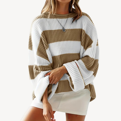 BerlinGlamour | Gestreepte oversized trui voor dames 7