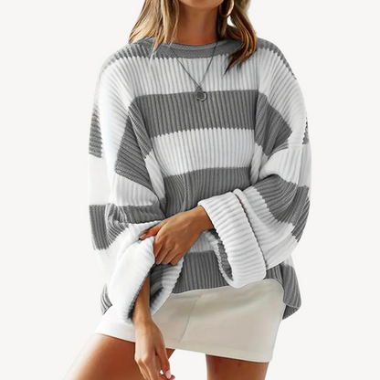 BerlinGlamour | Gestreepte oversized trui voor dames 8
