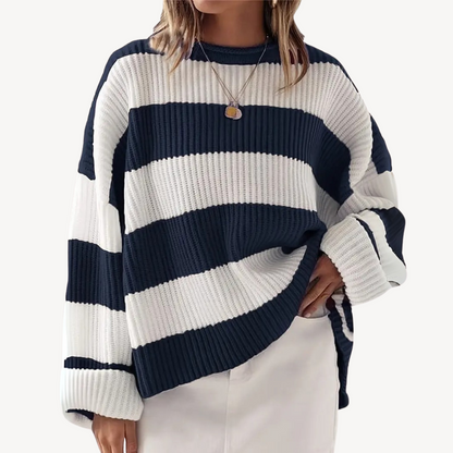 BerlinGlamour | Gestreepte oversized trui voor dames 9