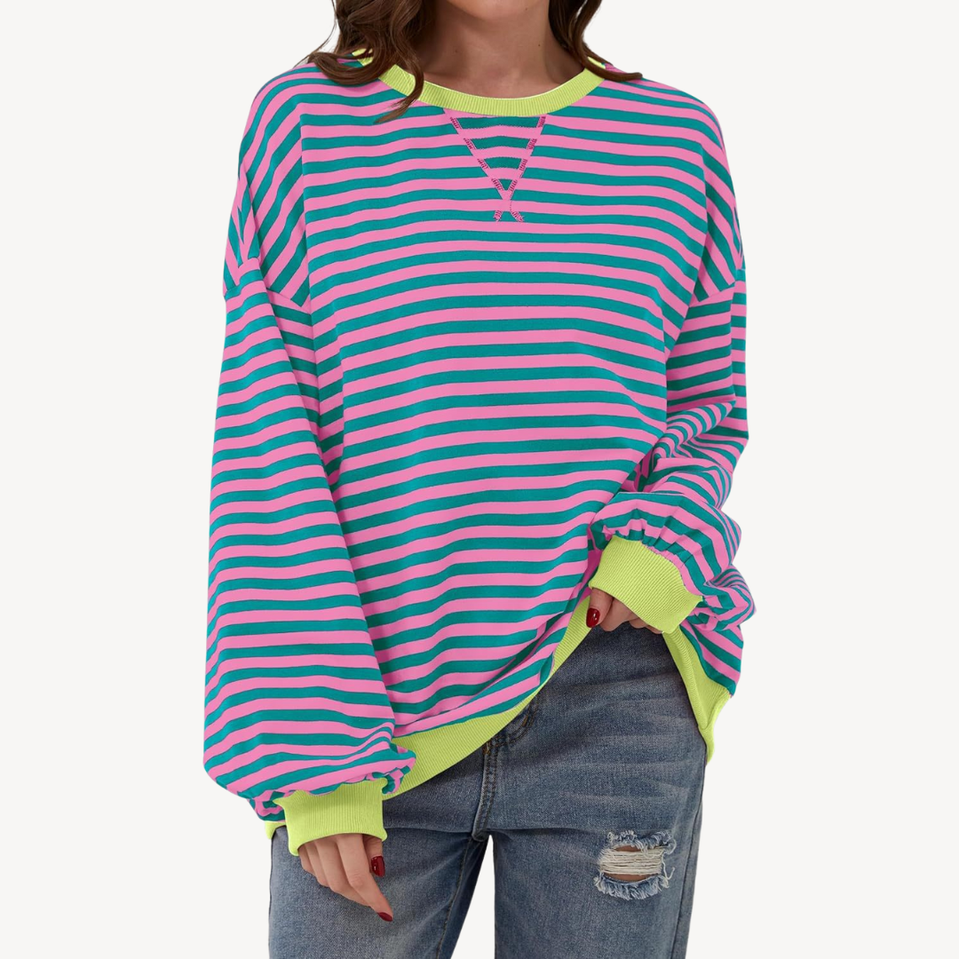 BerlinGlamour | Gestreepte top met lange mouwen voor dames 7