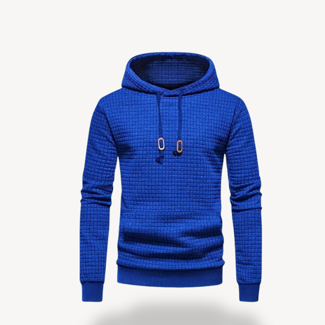 BerlinGlamour | Gestructureerde herenhoodie van polyesterbreisel 2