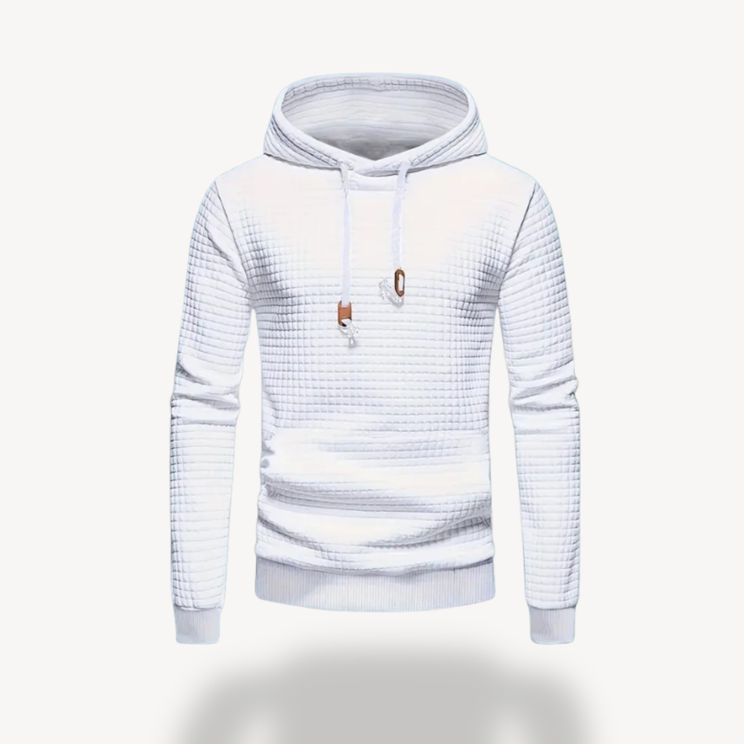 BerlinGlamour | Gestructureerde herenhoodie van polyesterbreisel 3