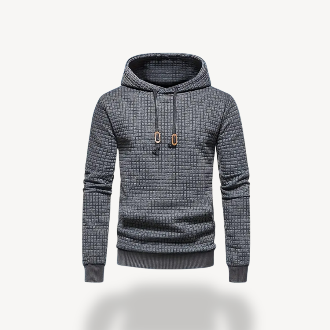 BerlinGlamour | Gestructureerde herenhoodie van polyesterbreisel 4