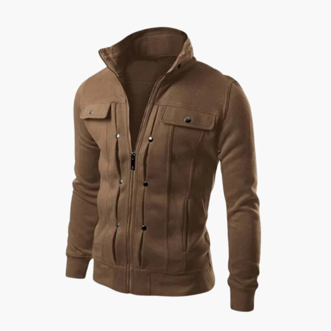 BerlinGlamour | Gevoerde jas met rits en zakken voor heren 3