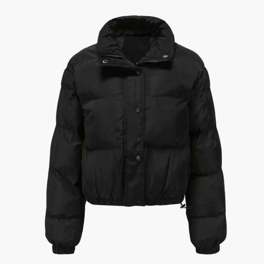 BerlinGlamour | Gewatteerde damesjas met capuchon en rits 0