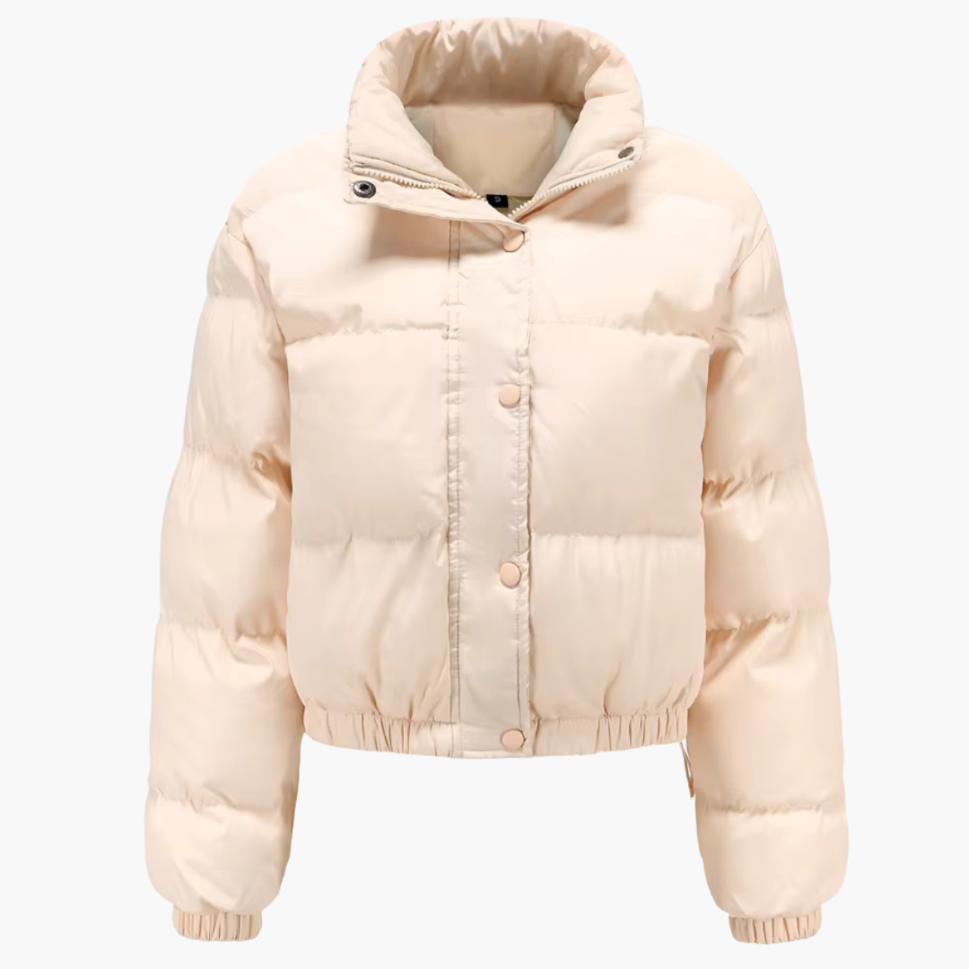 BerlinGlamour | Gewatteerde damesjas met capuchon en rits 5