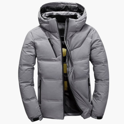 BerlinGlamour | Gewatteerde herenjas met capuchon en ritszakken 2