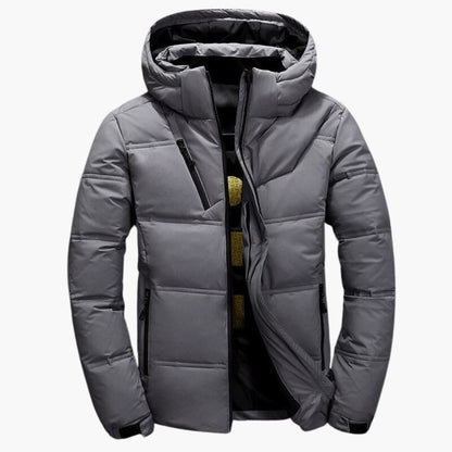 BerlinGlamour | Gewatteerde herenjas met capuchon en ritszakken 3