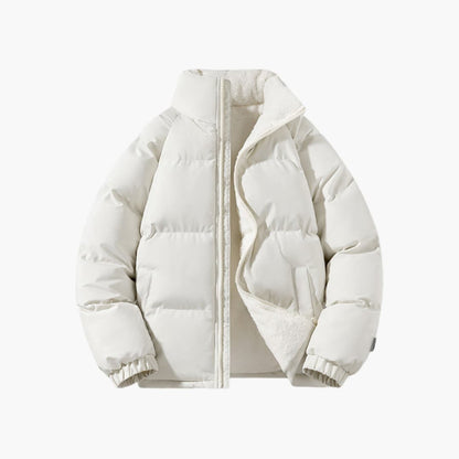 BerlinGlamour | Gewatteerde herenjas met rits en hoge kraag 7