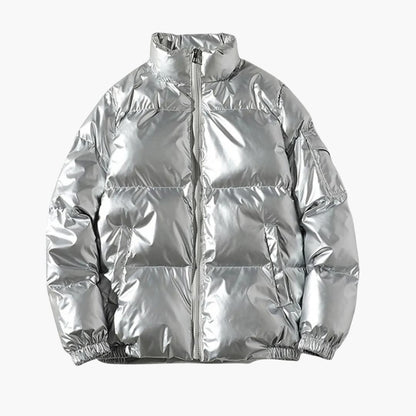 BerlinGlamour | Gewatteerde herenjas met rits en opstaande kraag 1