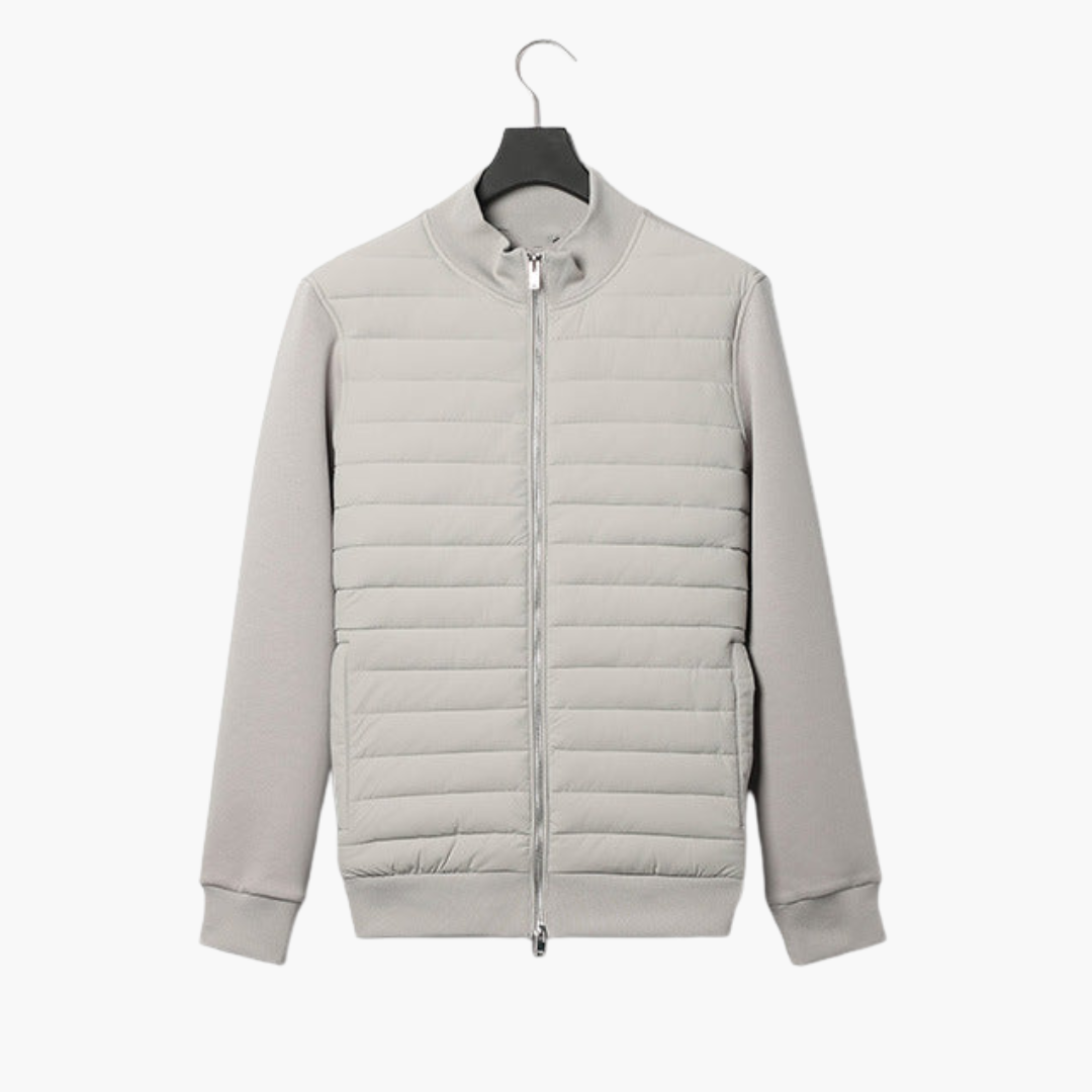 BerlinGlamour | Gewatteerde herenjas met rits en opstaande kraag 1