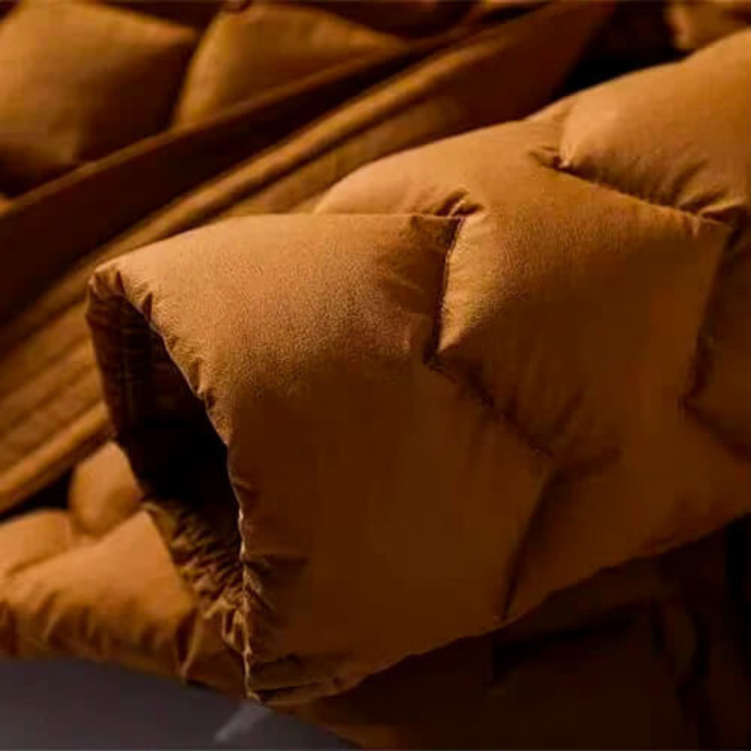 BerlinGlamour | Gewatteerde pufferjas met riem voor dames 4