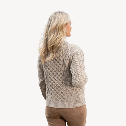 BerlinGlamour | Grofgebreide cardigan met kabelpatroon voor dames 1