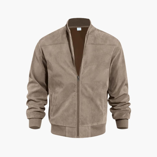 BerlinGlamour | Heren bomberjack met rits aan de voorkant en geribbelde manchetten 0