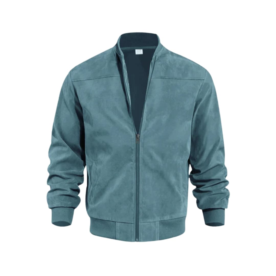 BerlinGlamour | Heren bomberjack met rits aan de voorkant en geribbelde manchetten 3