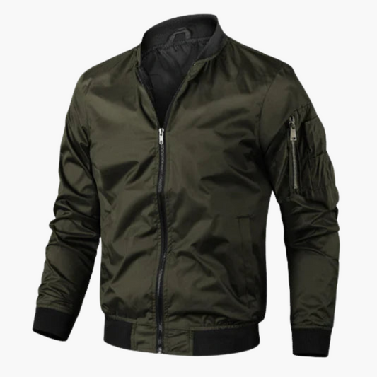 BerlinGlamour | Heren bomberjack met rits en geribbelde manchetten 0