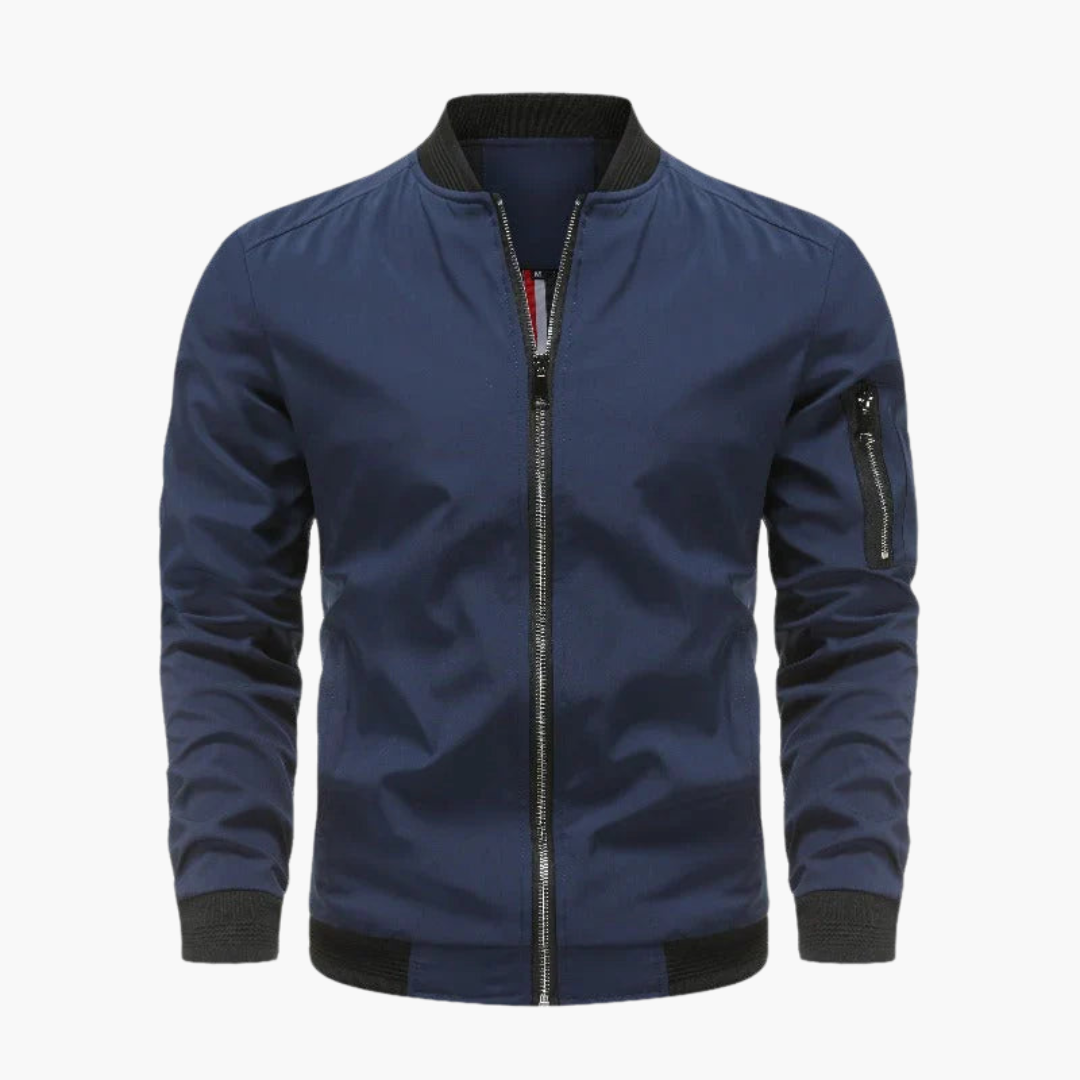 BerlinGlamour | Heren bomberjack met rits en klassieke snit 0