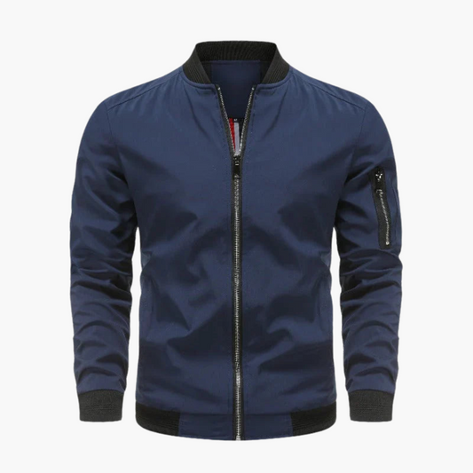 BerlinGlamour | Heren bomberjack met rits en klassieke snit 0