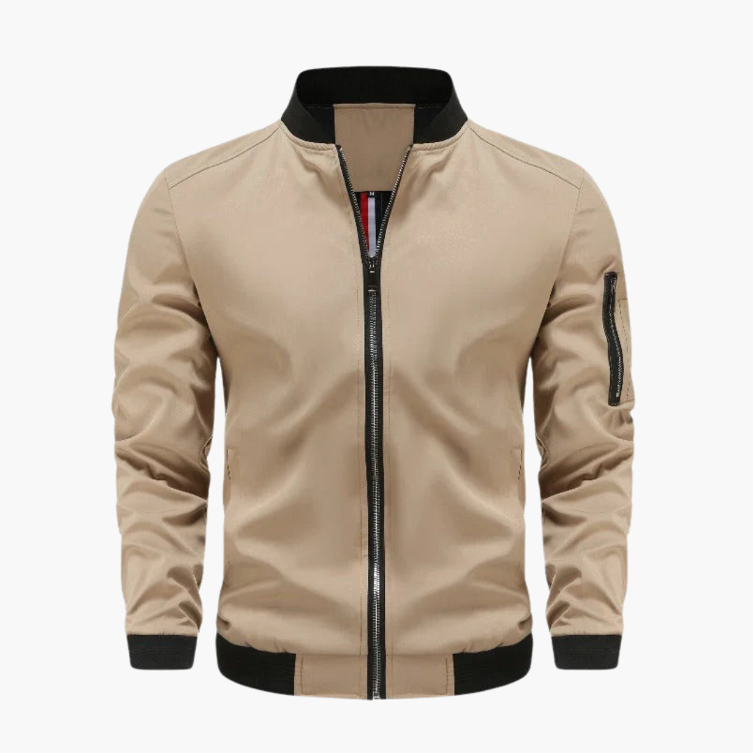 BerlinGlamour | Heren bomberjack met rits en klassieke snit 1