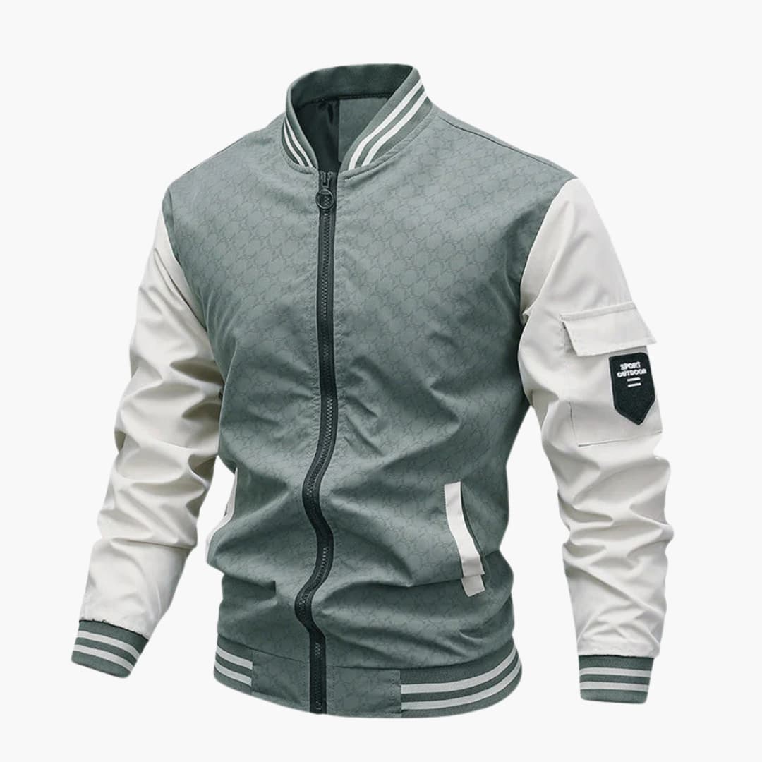 BerlinGlamour | Heren bomberjack met rits en mouwzak 10