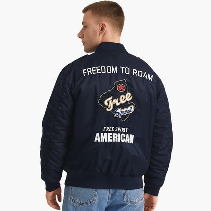 BerlinGlamour | Heren bomberjack met rits en patches 4