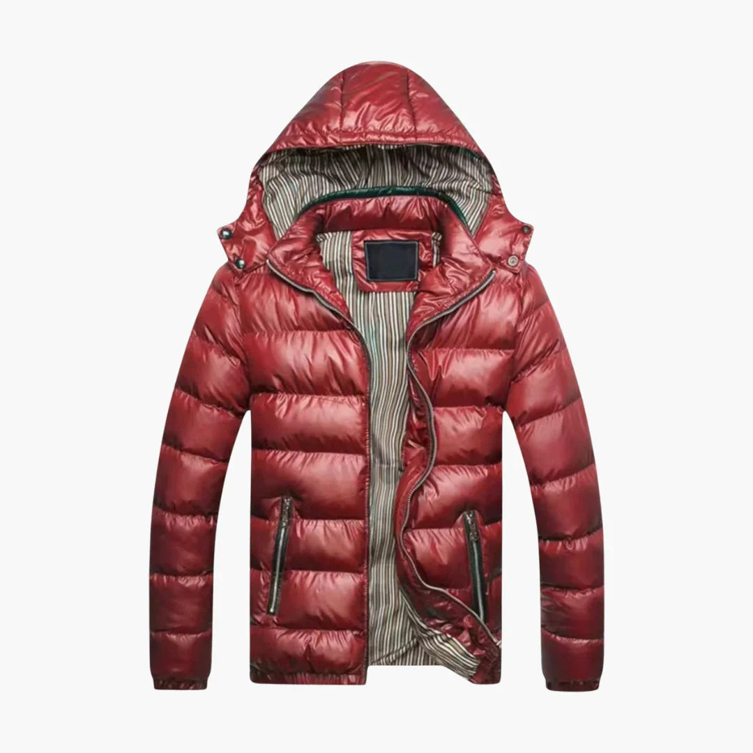 BerlinGlamour | Heren donsjack met glanzende afwerking 2