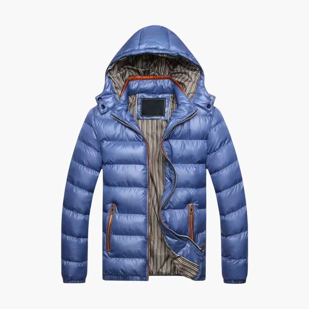 BerlinGlamour | Heren donsjack met glanzende afwerking 4