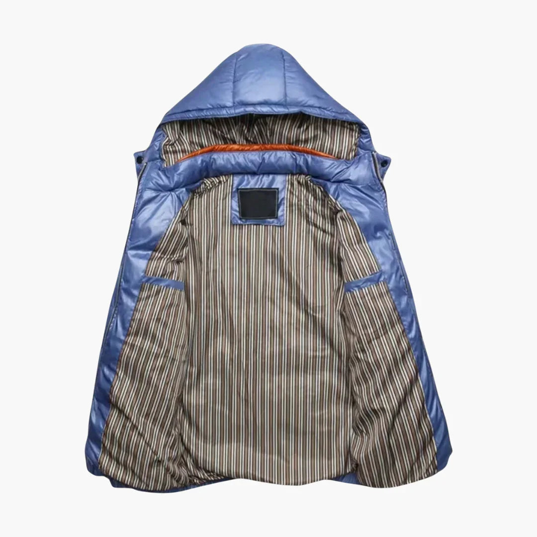 BerlinGlamour | Heren donsjack met glanzende afwerking 6