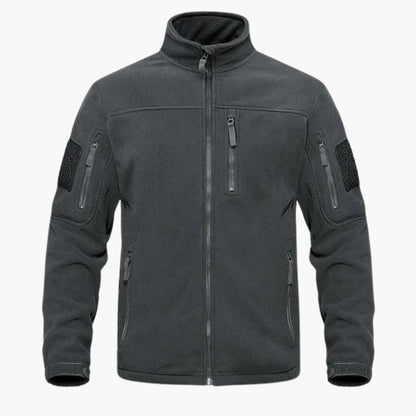 BerlinGlamour | Heren fleecejack met ritszakken en opstaande kraag 3