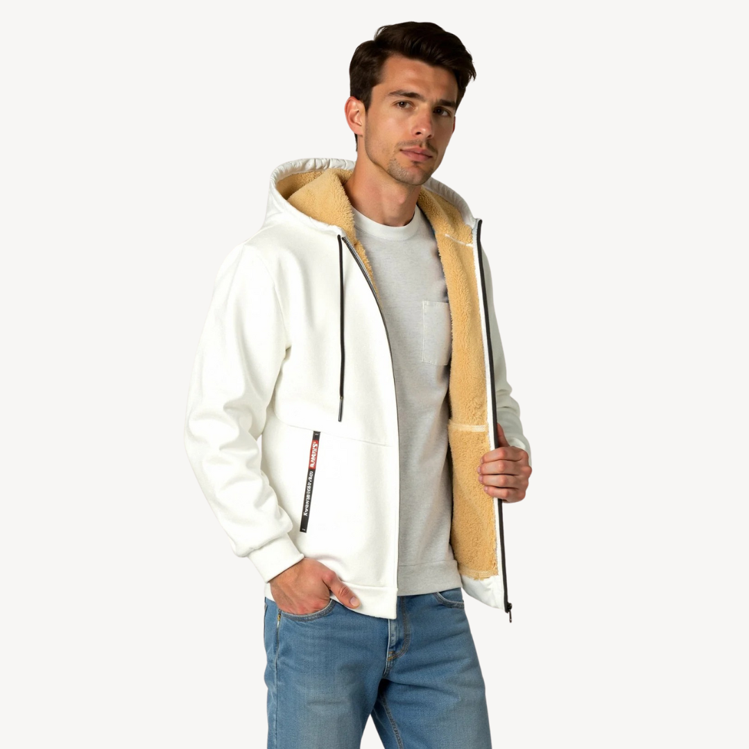 BerlinGlamour | Heren hoodie met fleecevoering 0