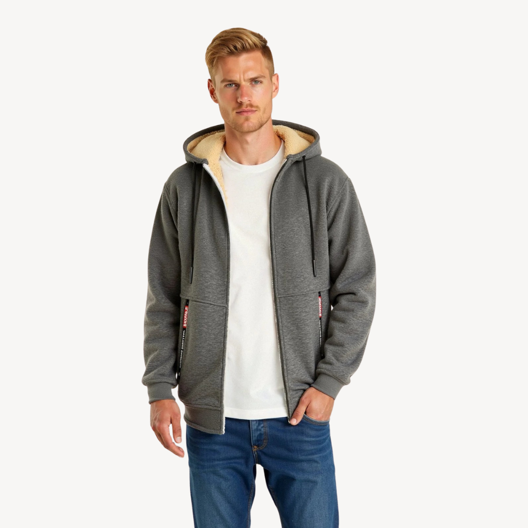 BerlinGlamour | Heren hoodie met fleecevoering 2