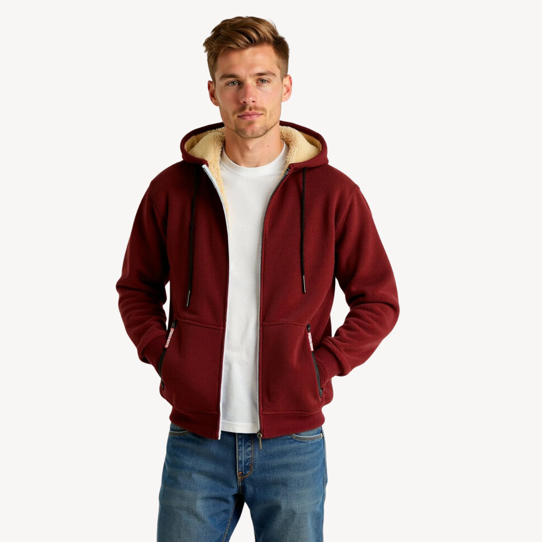BerlinGlamour | Heren hoodie met fleecevoering 3