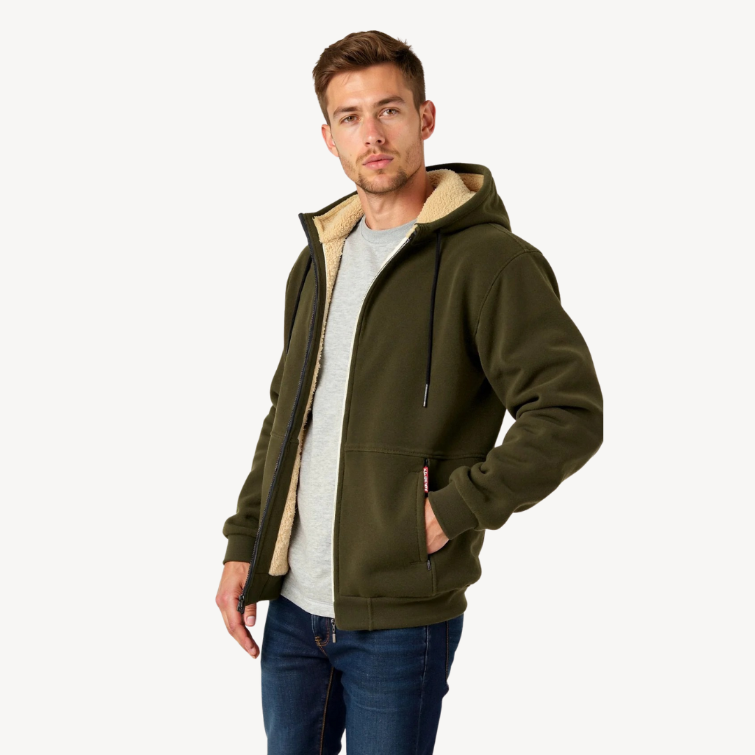 BerlinGlamour | Heren hoodie met fleecevoering 4